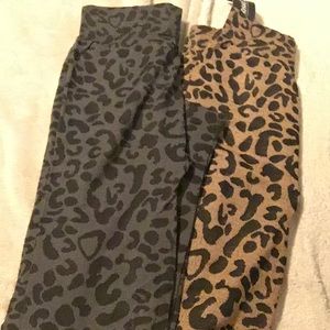 Two Leopard printed leggings